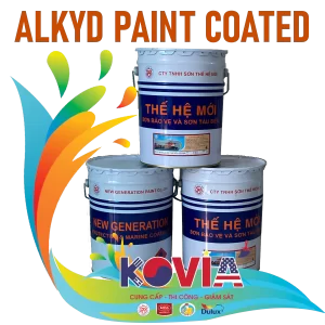 Alkyd paint coated